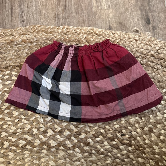 Burberry Kids Plaid Skirt - Red and Black